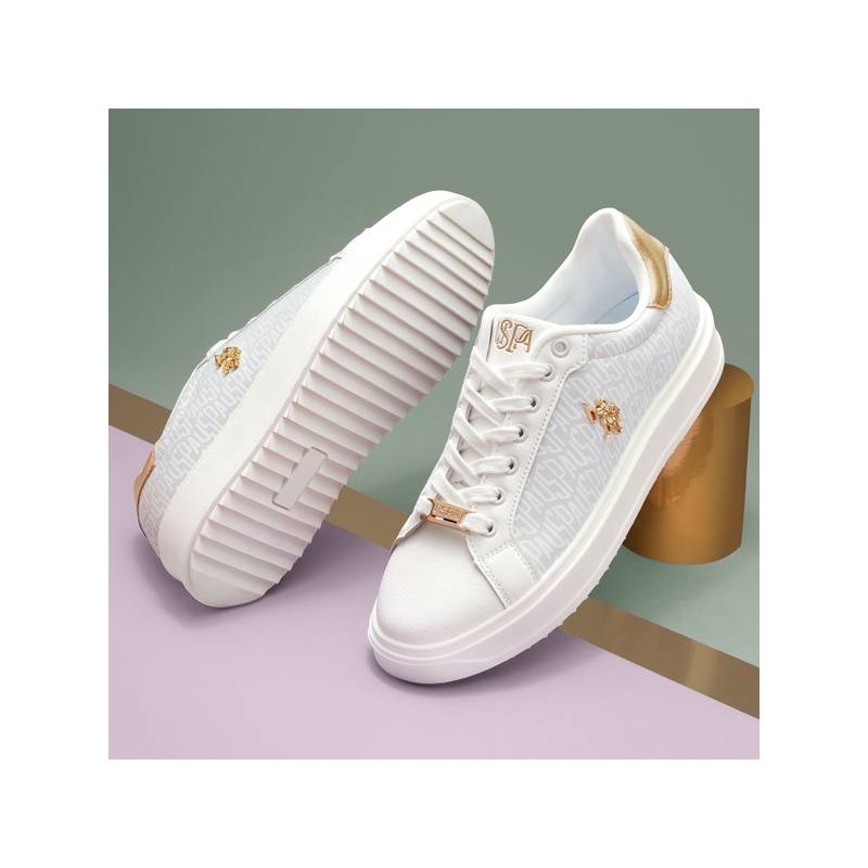 U.S. POLO ASSN. Women NARCISA White Sneakers (UK 3)