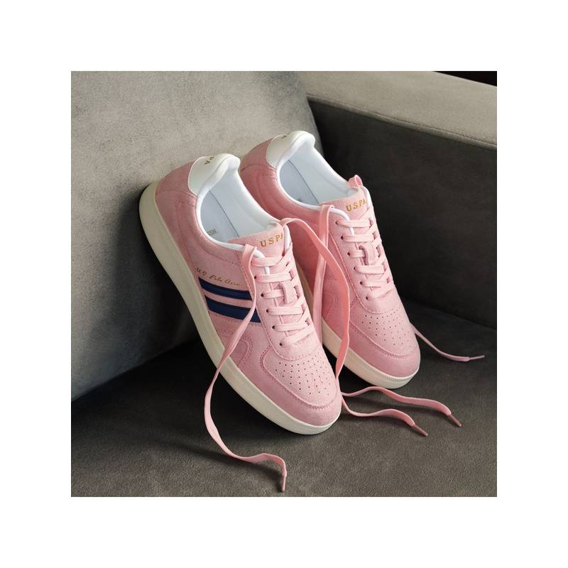 U.S. POLO ASSN. Women EDDA Pink Sneakers (UK 3)