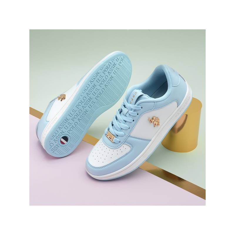 U.S. POLO ASSN. Nyra 2.0 Lt. Blue Sneakers Shoes With Premium Upper (UK 7)