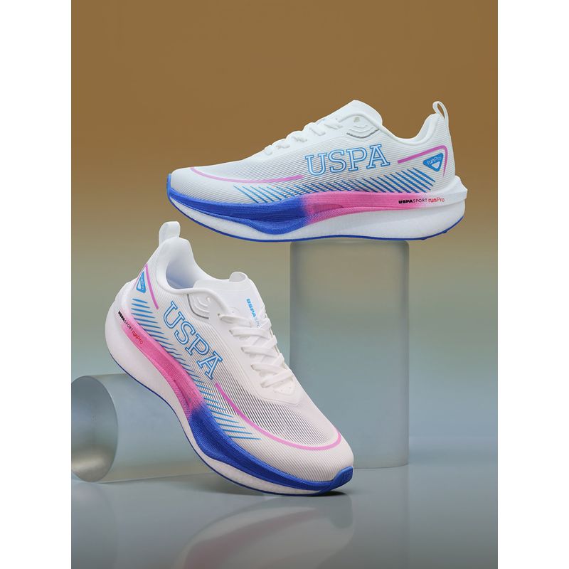 U.S. POLO ASSN. Men White OTTO Running Shoes (UK 8)