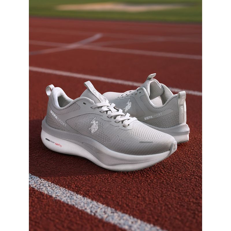 U.S. POLO ASSN. Men Grey WERNER Running Shoes (UK 8)