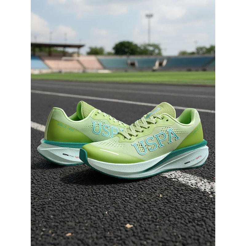 U.S. POLO ASSN. RAINER runPro Green Running Shoes for Men (UK 10)