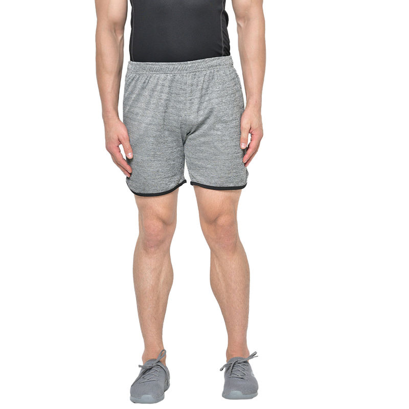 CHKOKKO Grey Men Sports Workout Gym Shorts (M)