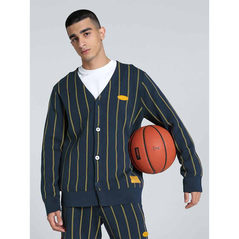 Puma Hoops x Polar Express Men Blue Basketball Sweater (L)