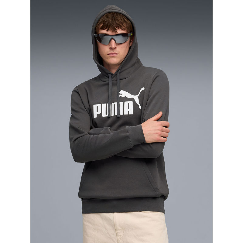 Puma Essentials No. 1 Logo Men Grey Comfort Hoodie (XL)