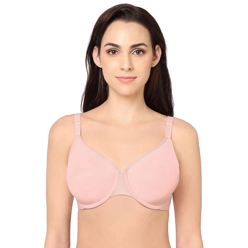 Wacoal Back Appeal Minimizer Non-Padded Wired Full Coverage Full Cup Bra Pink (34D)