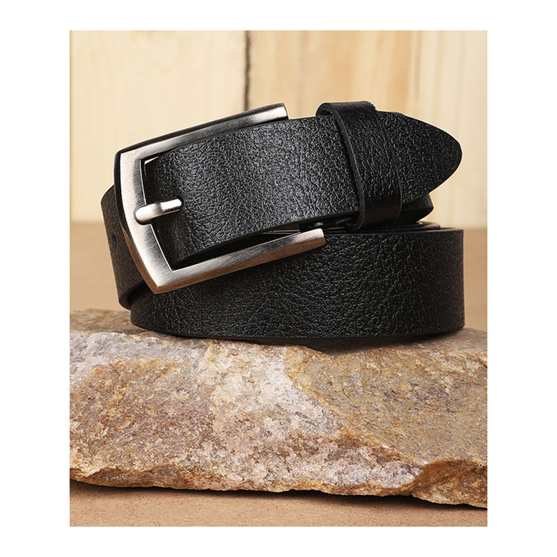 KASTNER Men Textured Formal Leather Belt - Black (32)