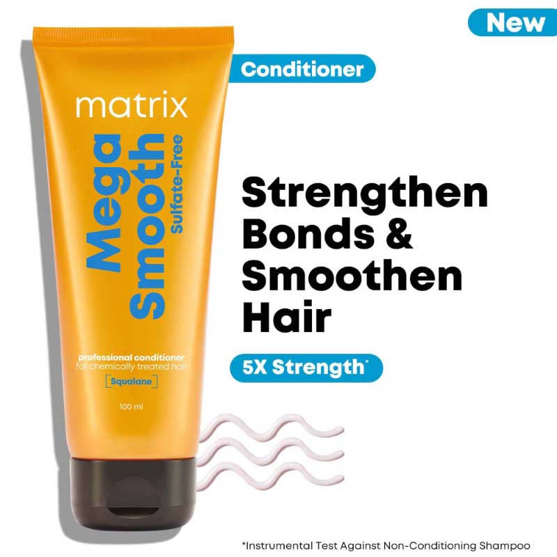 Matrix Professional Mega Smooth Sulfate Free Conditioner with Squalane for Bond repair & Smoothness