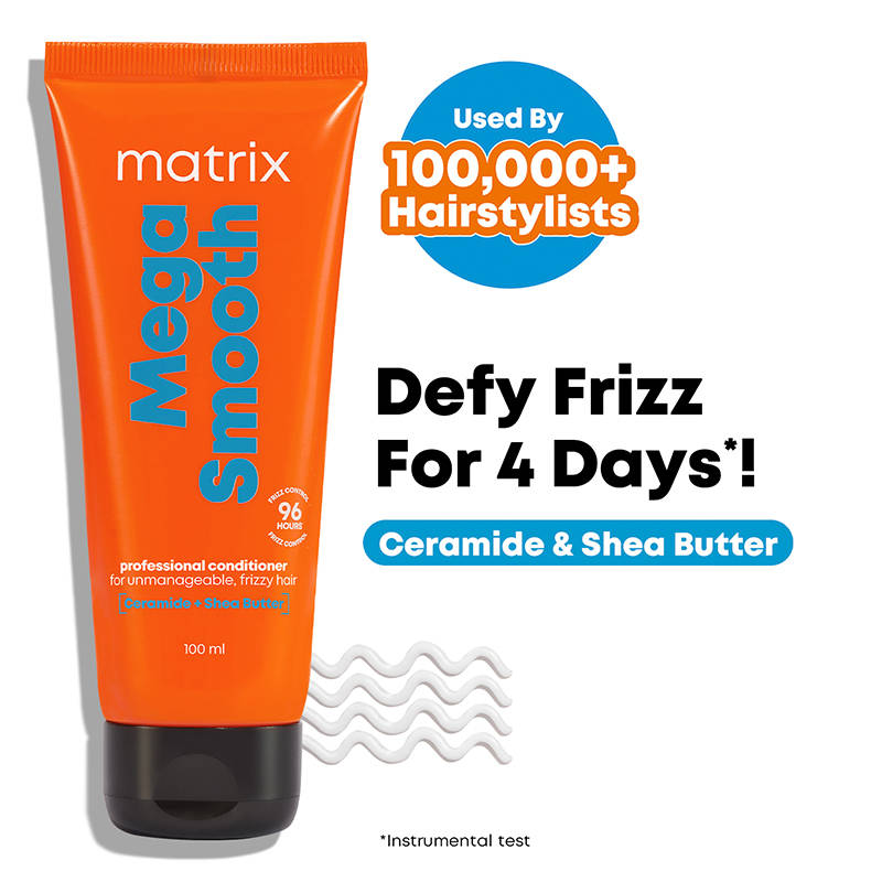 Matrix Mega Smooth Anti-Frizz Conditioner with Shea butter- 4-Days Frizz Control
