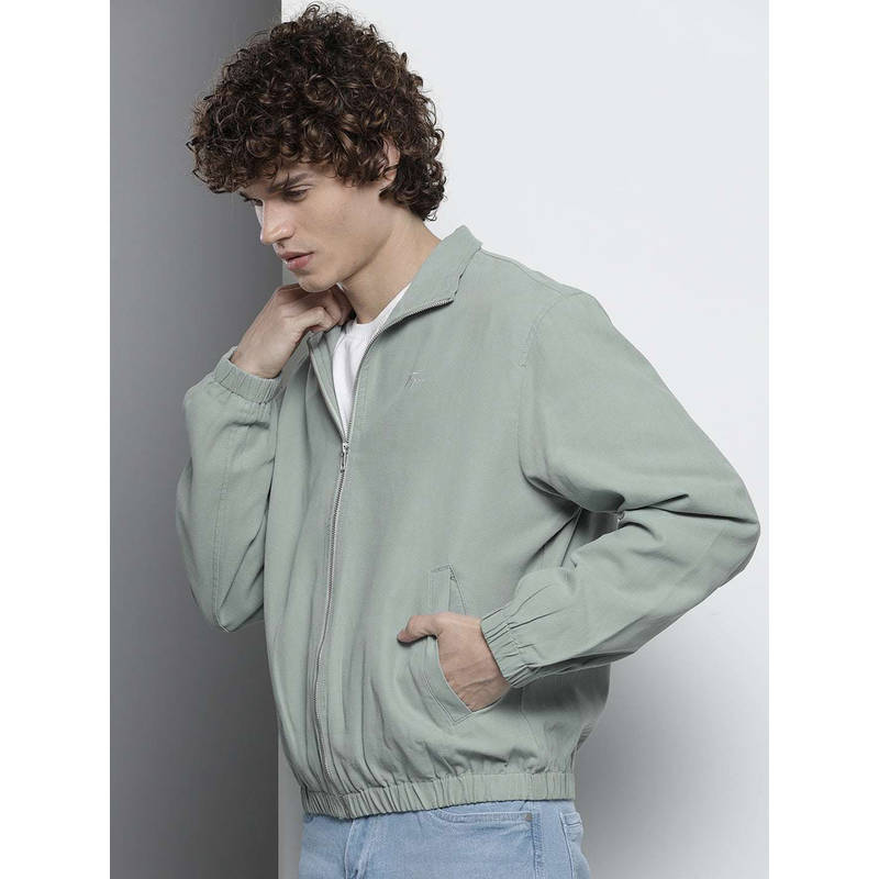 The Indian Garage Co Men Green Slim Fit Jacket (M) - Image 1