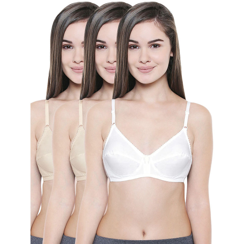 Bodycare White & Skin Premium Non Padded 3Pcs Bra Combo (32B)