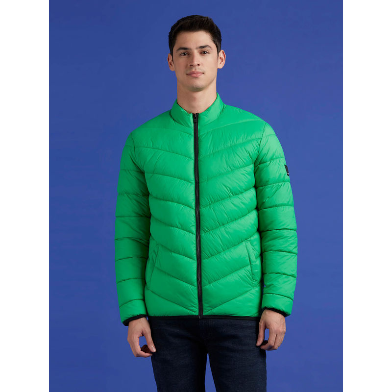 Pepe Jeans Green High Neck Puffer Jacket (XL)
