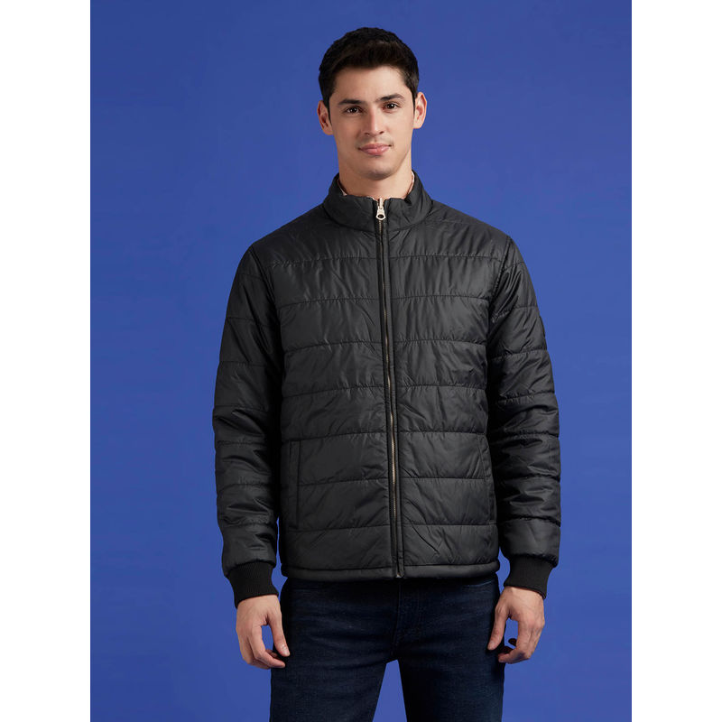 Pepe Jeans Black Reversible Full Sleeve Bomber Jacket (S)