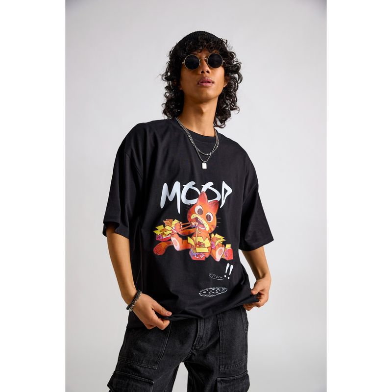 The Clothing Factory Garfield-Mood Printed Oversized T-Shirt (XS-S)