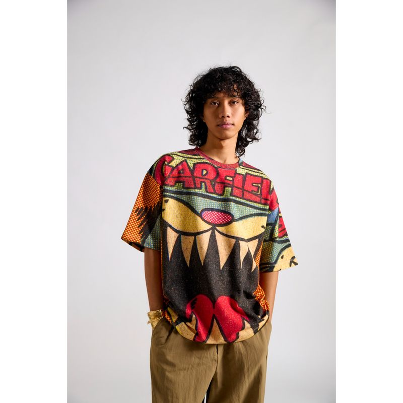 The Clothing Factory Garfield-Shout Out Loud Oversized T-Shirt (M-L)