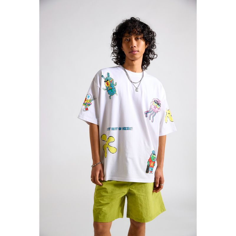 The Clothing Factory Spongebob-Is it hot in here? Oversized T-Shirt (XS-S)