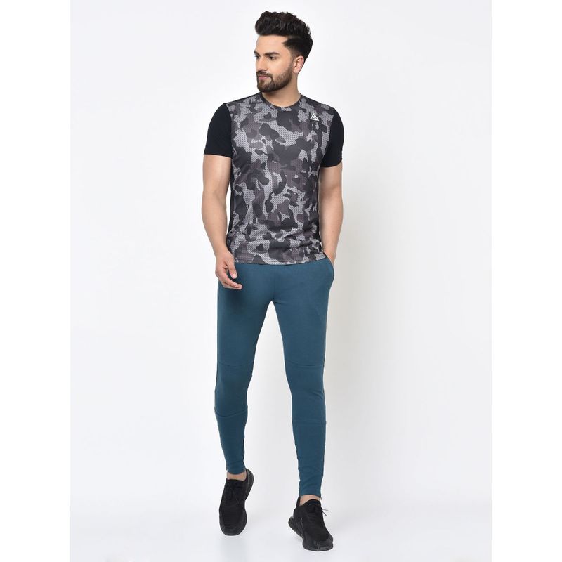 Aesthetic Bodies Men's Army Print T-shirt - Grey (S)