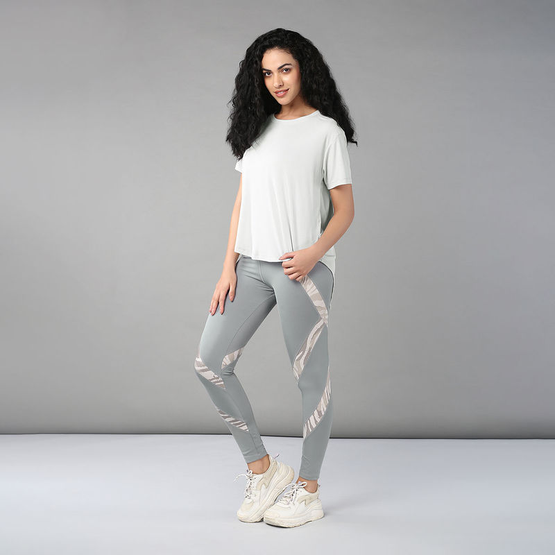 Tuna London Printed Top With Patched Leggings Tracksuit (Set of 2) (S)