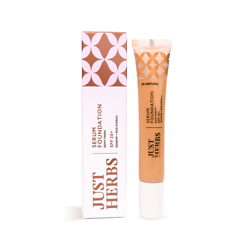 Just Herbs 12 Hours Full Coverage Serum Foundation SPF 30+ - Natural