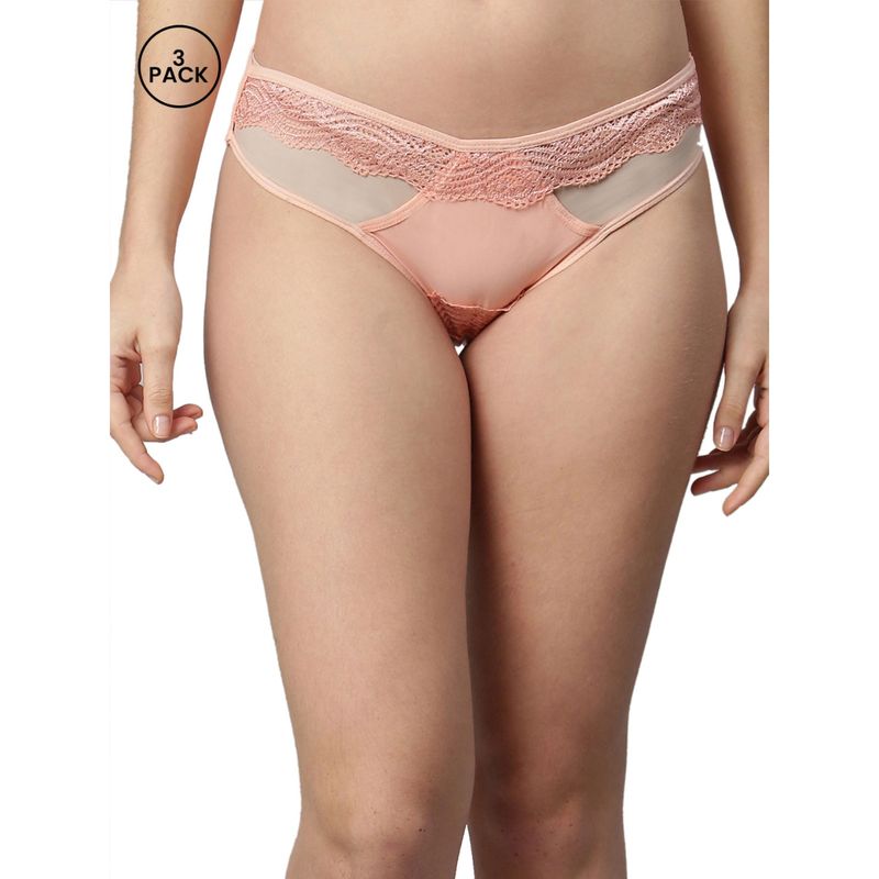 Cukoo Pack of 3 Everday Peach Panty (S)