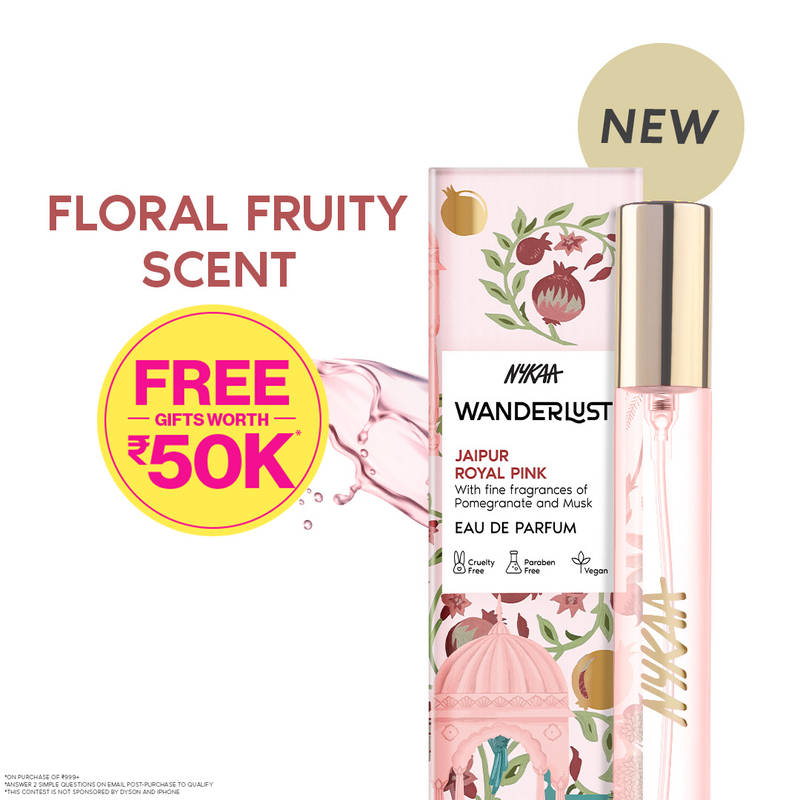 Nykaa Wanderlust Jaipur Royal Pink Mini Travel Size EDP for Women - Fruity & Floral Perfume