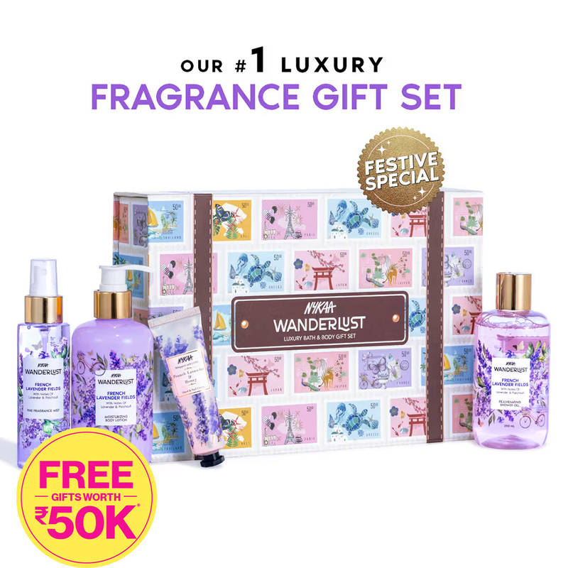Nykaa Wanderlust French Lavender Luxury Gift Set for Women - Shower Gel, Lotion, Mist & Hand Cream