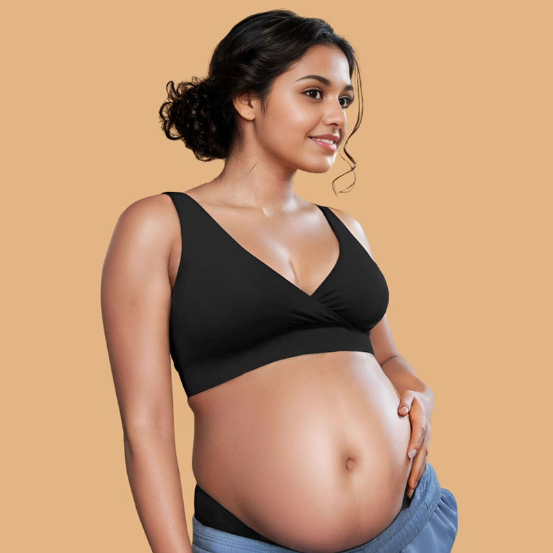 Tailor and Circus Pure Soft Padded Maternity Bra Black (XL)