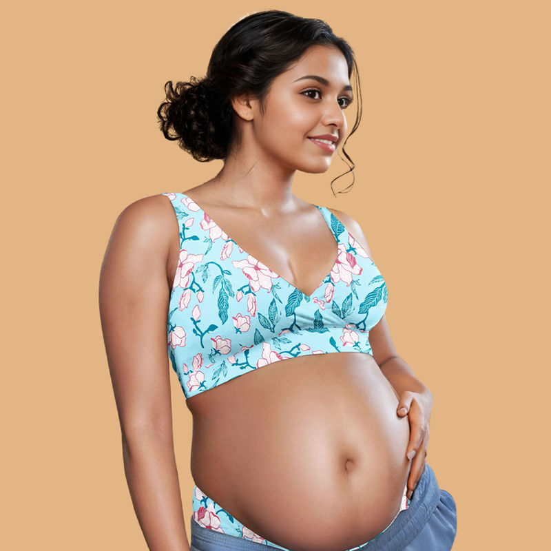 Tailor and Circus Pure Soft Padded Maternity Bra Blue (S)