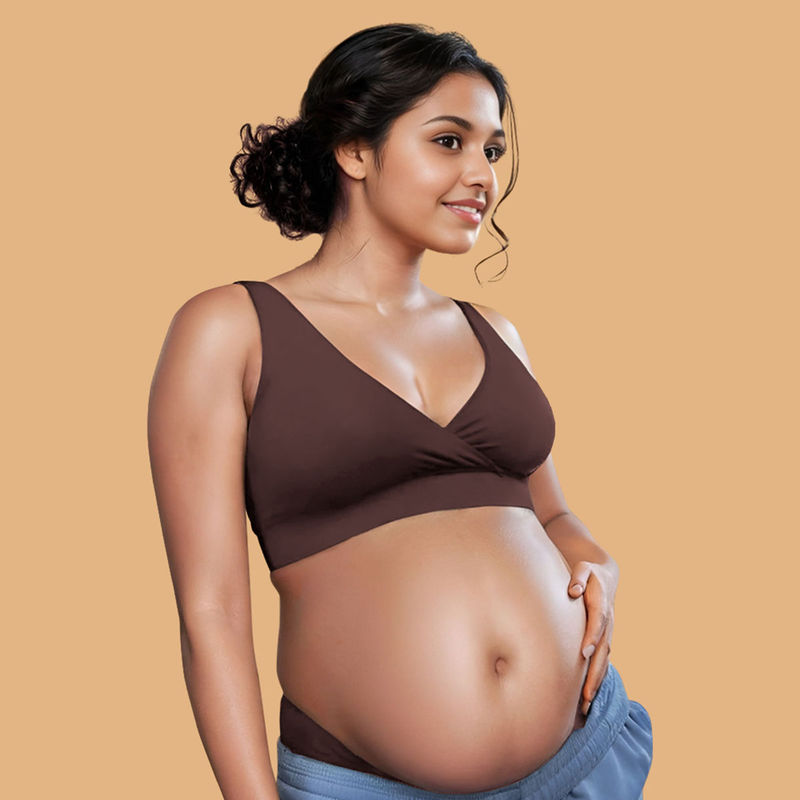 Tailor and Circus Pure Soft Padded Maternity Bra Brown (2XL)