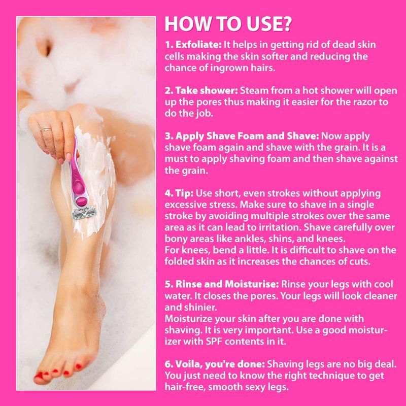 Letsshave Soft Touch 4 Body Razor For Women Pack Of 4 Blades