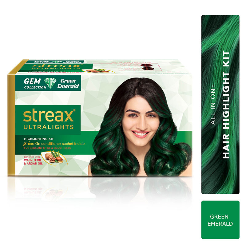 Streax Ultralights Gem Collection Hair Color | Green Emerald