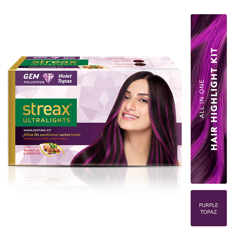 Streax Ultralights Gem Collection Hair Color | Purple Topaz