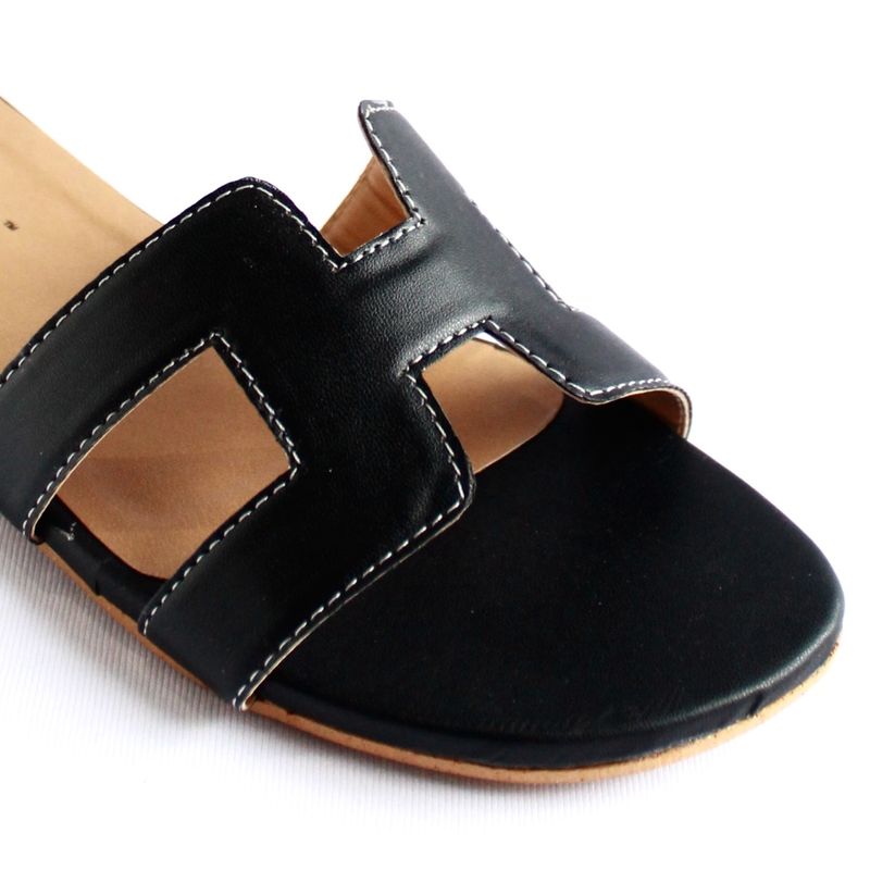 Dapper Feet H Style Flats - Black (EURO 40)