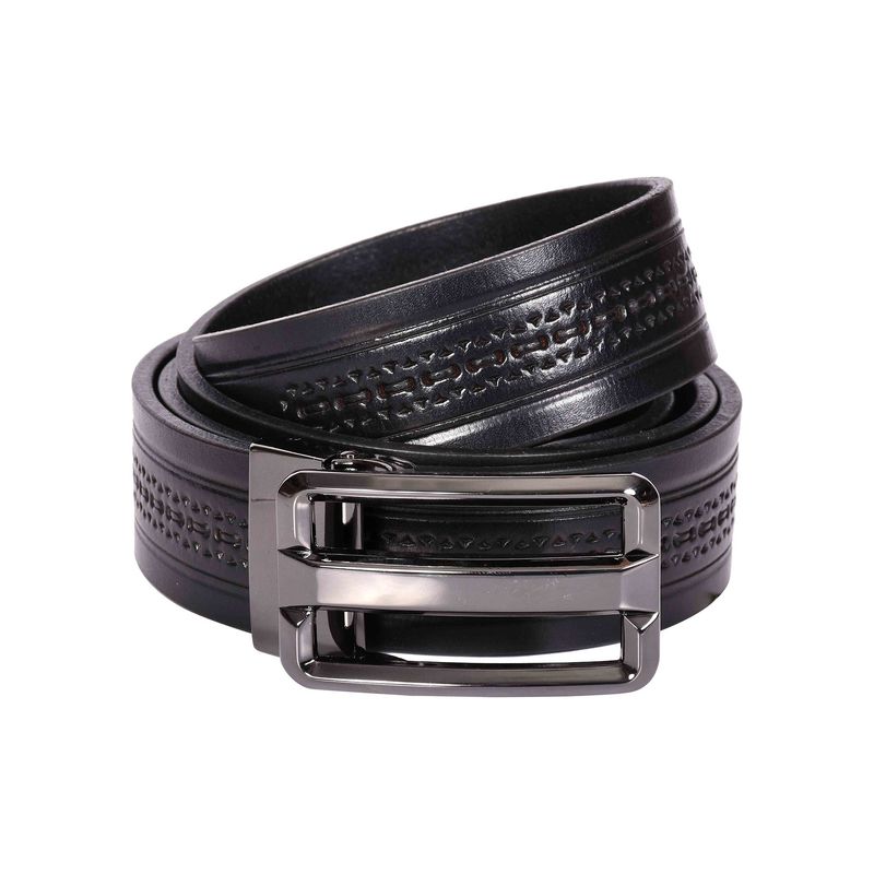 Sassora Leather Belt For Men Designer Buckle, Embossed Detail, Gift-Ready Packaging (34)