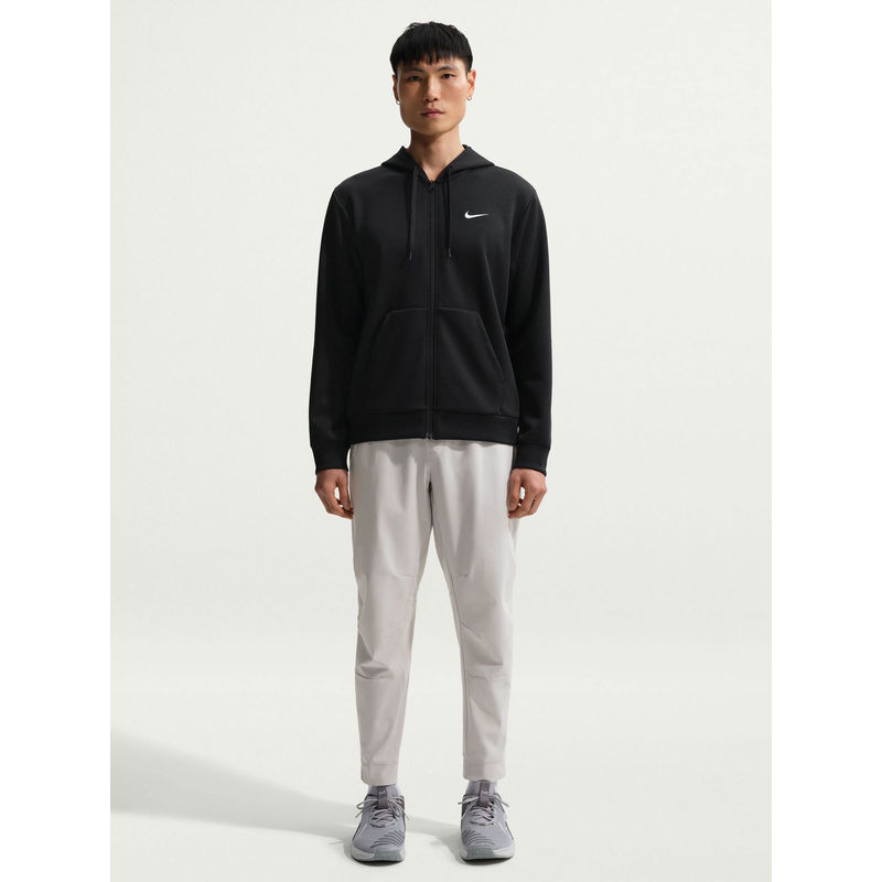 Nike Hyverse Men Black Dri-Fit Uv Fleece Full-Zip Hoodie (M)