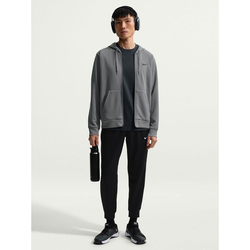 Nike Hyverse Men Grey Dri-Fit Uv Fleece Full-Zip Hoodie (M)