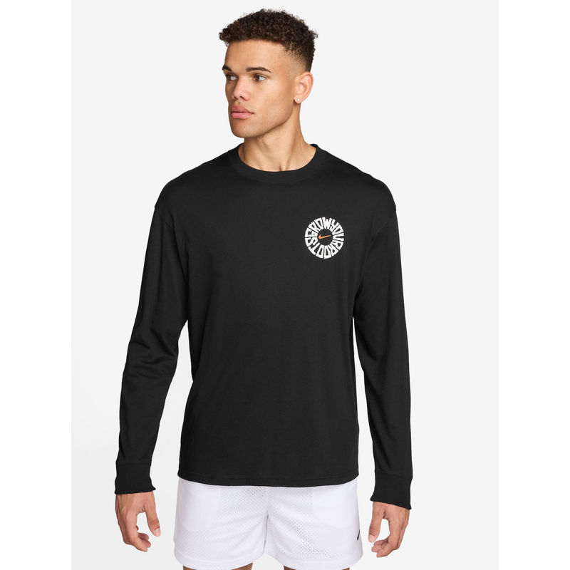 Nike Essential Men Black Basketball Long-Sleeve T-Shirt (M)