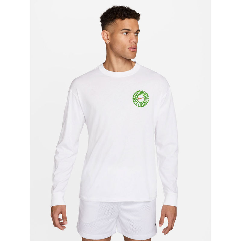 Nike Essential Men White Basketball Long-Sleeve T-Shirt (XL)