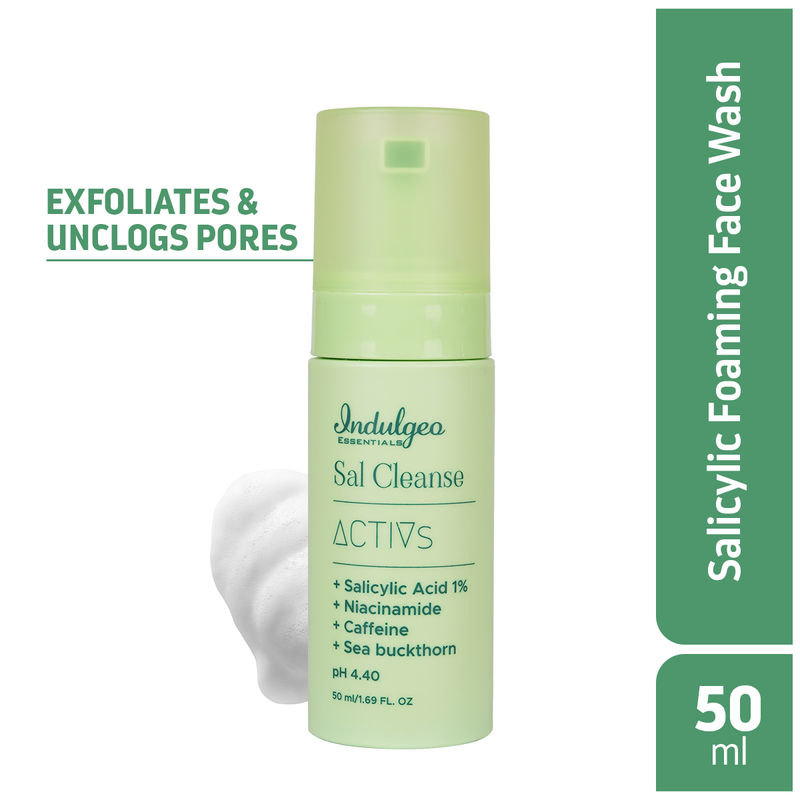 Indulgeo Essentials Sal Cleanse Activs - Salicylic Acid Foaming Face Wash
