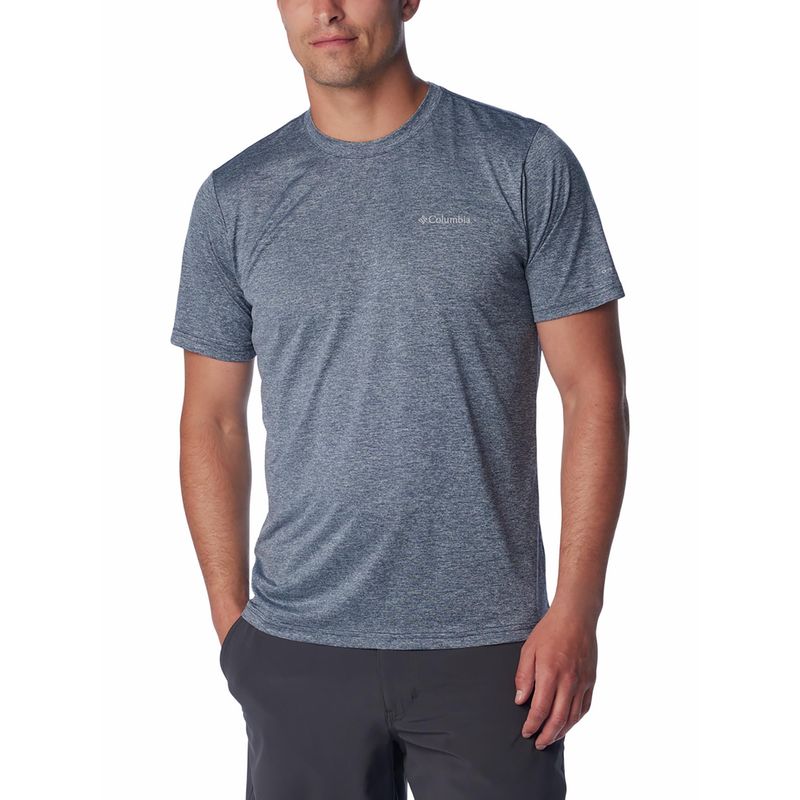 Columbia Mens Blue Omni-Wick Columbia Hike Crew Tshirt (L)
