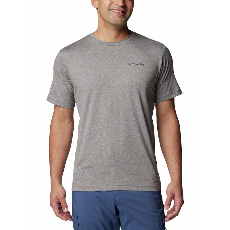 Columbia Mens Black Omni-Shade Kwick Hike Back Graphic Short Sleeve Tshirt (XL)