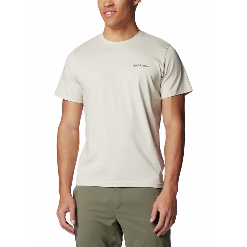 Columbia Mens Beige Rapid Ridge Back Graphic II Tshirt (L)