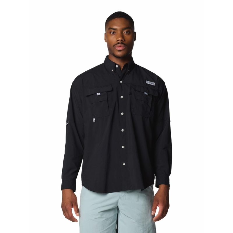 Columbia Mens Black Omni-Shade Bahama II Long Sleeve Shirt (2XL)