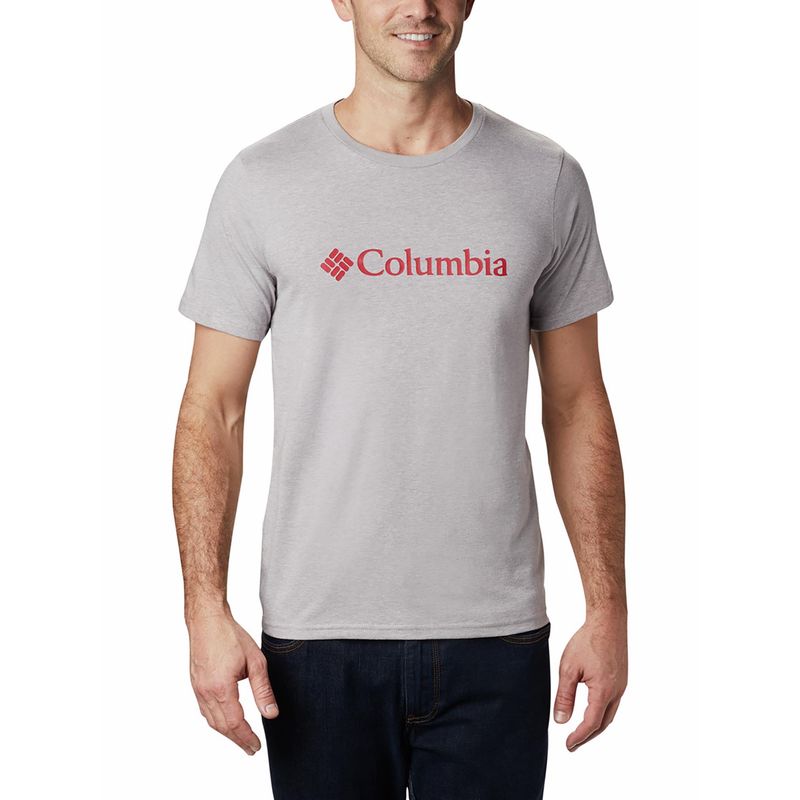 Columbia Mens Grey CSC Basic Logo Short Sleeve Tshirt (S)