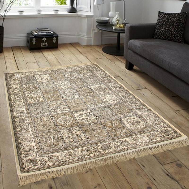 OBSESSIONS Beige Solid Machine Made Rectangular Carpet (3x5 feet)