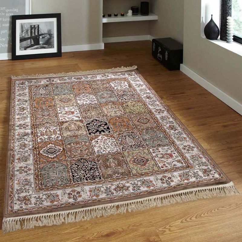OBSESSIONS Multi and Brown Solid Machine Made Rectangular Carpet (3x5 feet)