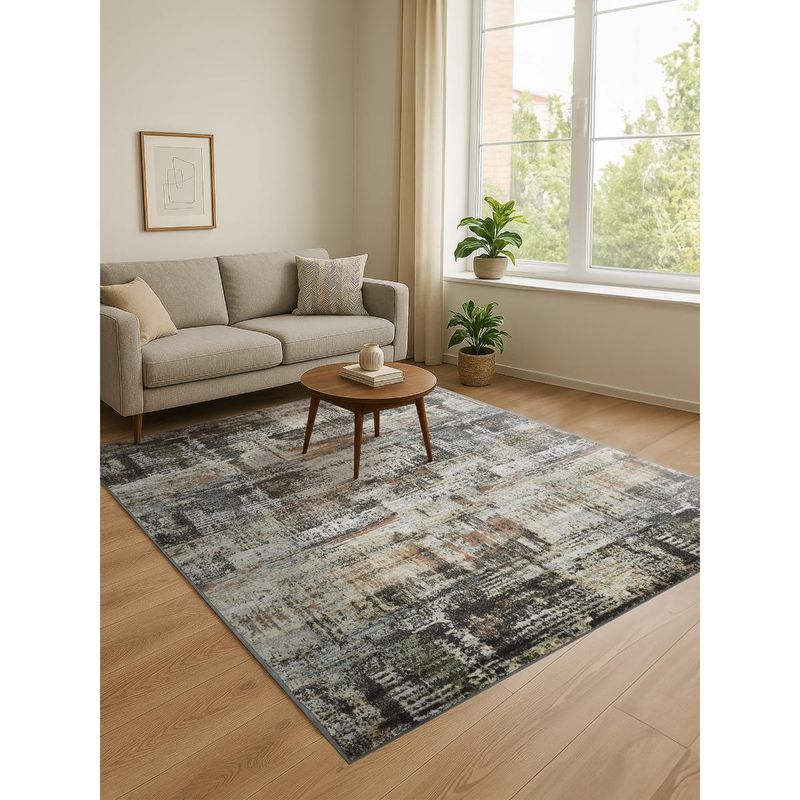 OBSESSIONS Multi Solid Machine Made Rectangular Carpet (3x5 feet)