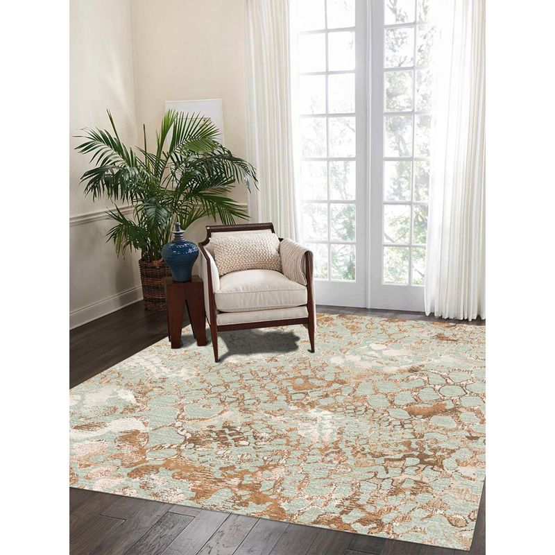 OBSESSIONS Brown Solid Machine Made Rectangular Carpet (3x5 feet)