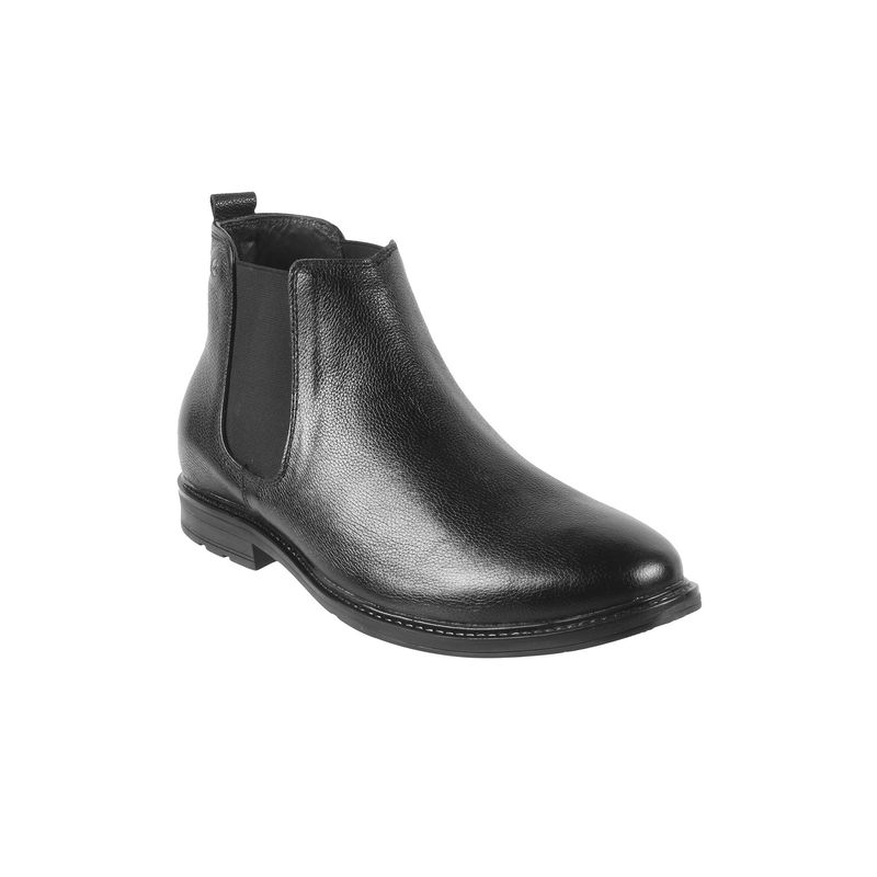 Buy Metro Men Formal Leather Black Chelsea Boots Online