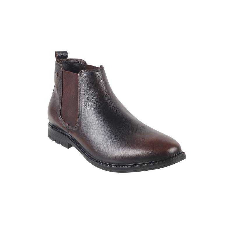Metro Men Formal Leather Brown Chelsea Boots (EURO 41)